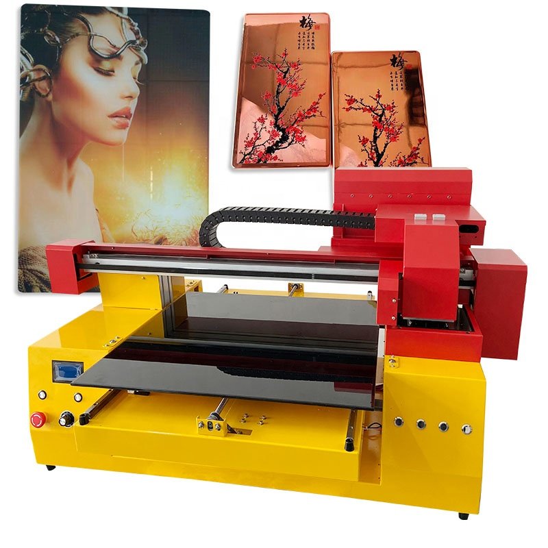 High Quality A1 UV Printer 6090 36inch 3 Heads or 2 Heads Wood Glass Metal LED UV Printer Phone Case Printing Machine