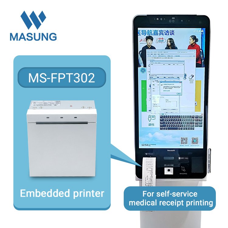 MS-FPT302 New Product 80mm Pos Kiosk Embedded Thermal Receipt Printer Auto Cutter Panel Thermal Panel Printer With Two Colour