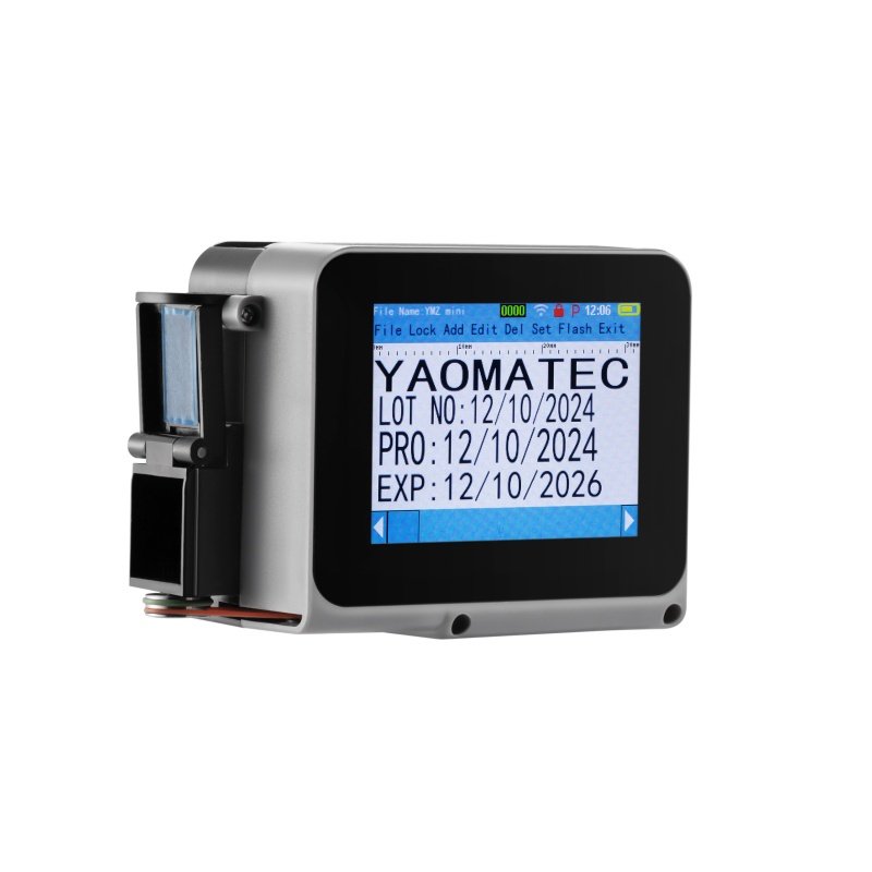 YAOMATEC Latest QR code barcode expiration production date label portable 12.7mm handheld inkjet printer with Detachable handle