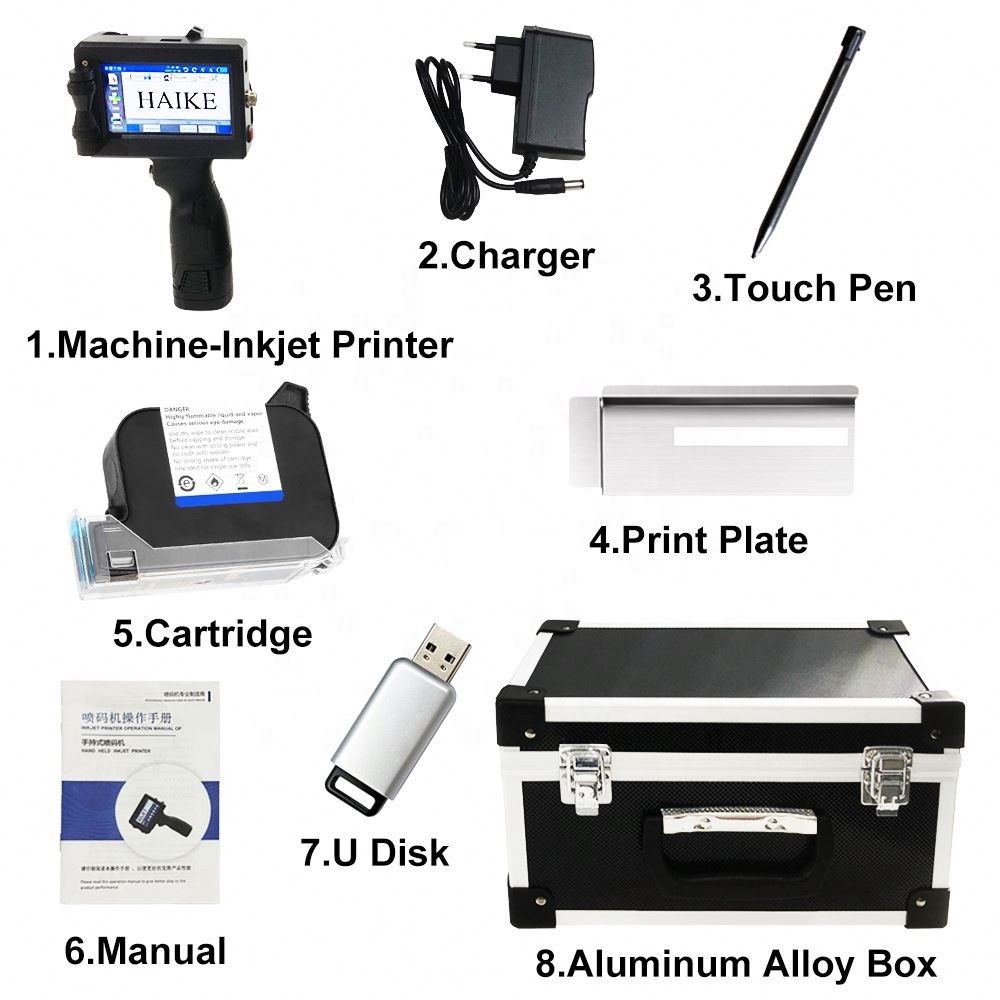 Inkjet Handheld 12.7mm Machines Box Printing Machine Inkjet Printer Expiry Date Coding Inkjet Printer
