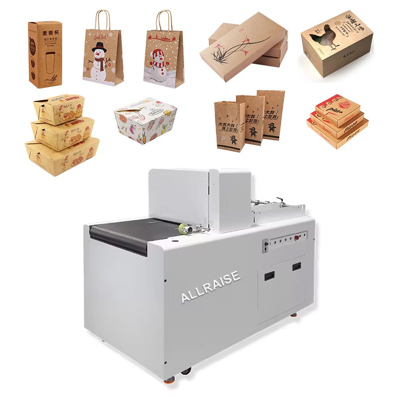 Digital Carton Pizza Box Printing Machine Kraft Paper Cardboard Corrugated Bag Cups Fan Package One Single Inkjet Pass Printer