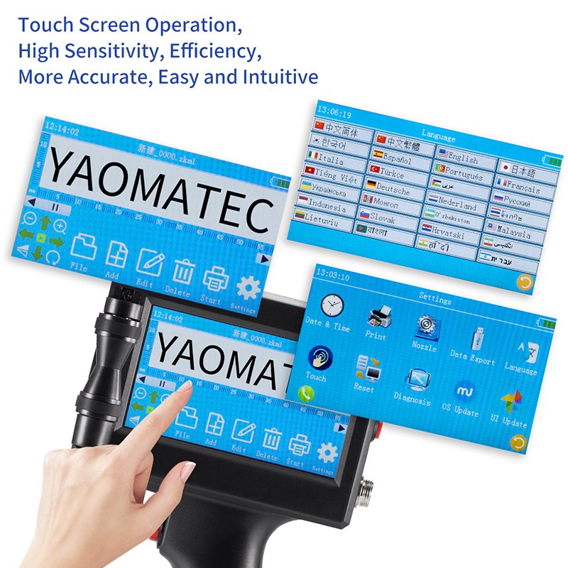 YAOMATEC Wholesale Price 12.7mm logo printer Industrial Inkjet Printer Handheld Inkjet Expiry Date Printer