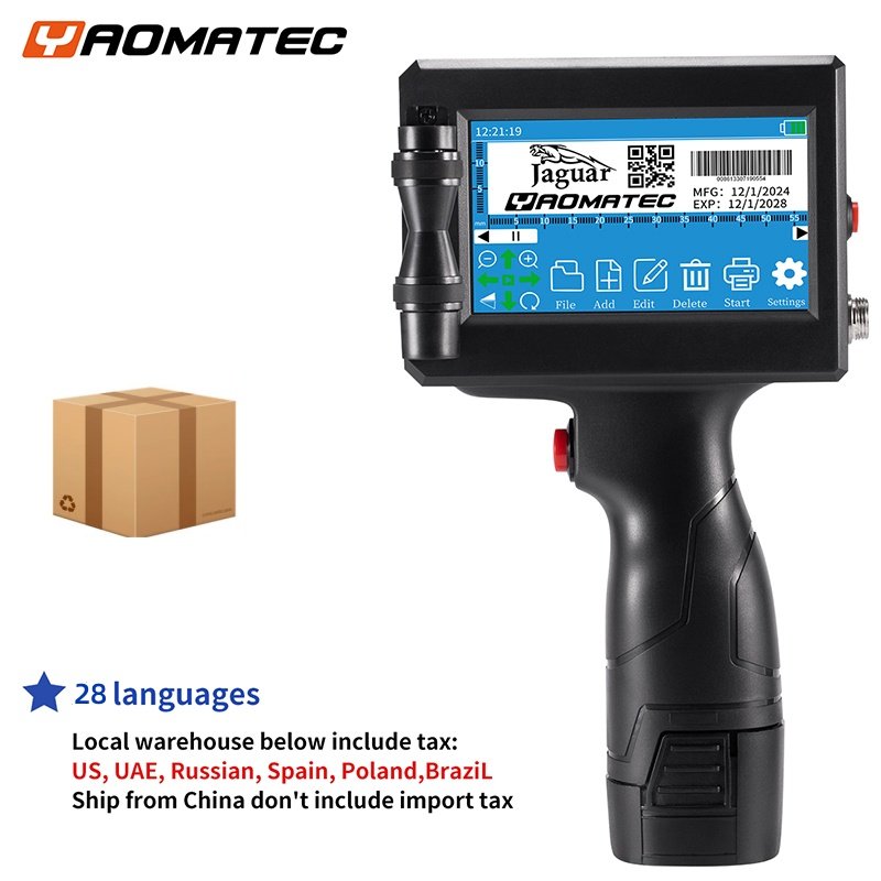 YAOMATEC Wholesale Price 12.7mm logo printer Industrial Inkjet Printer Handheld Inkjet Expiry Date Printer