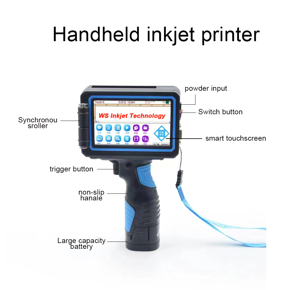 WECARE Portable Tij Handheld Expiry Date Printer Using Solvent Fast Dry Ink Cartridge Inkjet Printers Automatic Ordinary Product