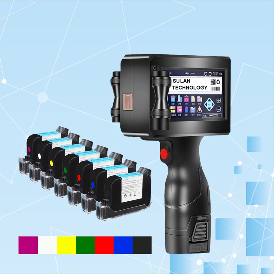 Expiry Date Printer for Bottle Bottom Portable Handheld Inkjet TIJ Printer for Box Logo batch code