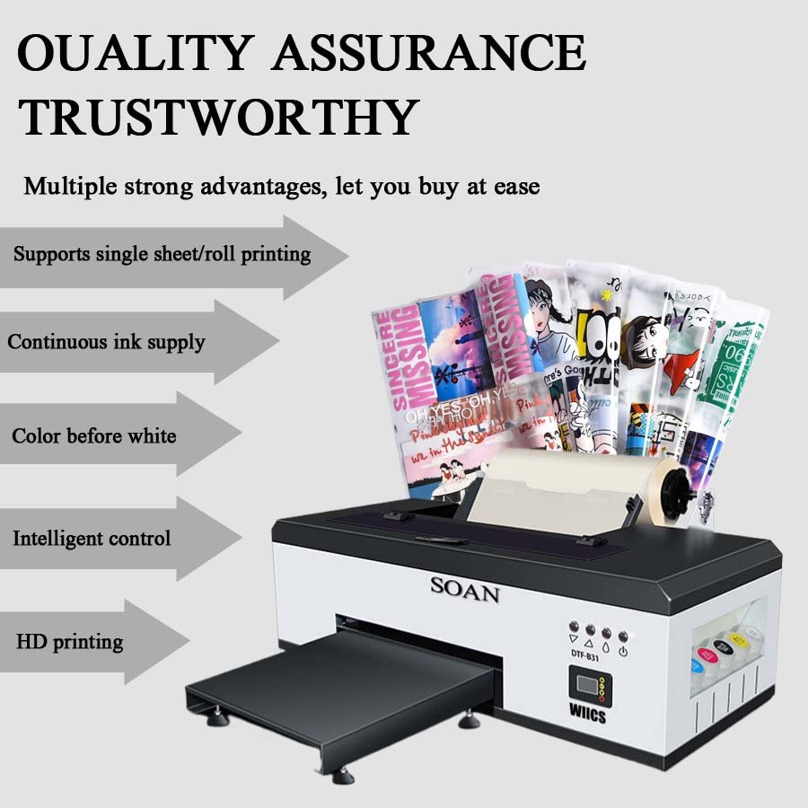 13 Inch 6 Color Mini Dtf Inkjet Tshirt Digital Printer Machine Heat Transfer Printing Machines A3 Dtf Printers For Shirt