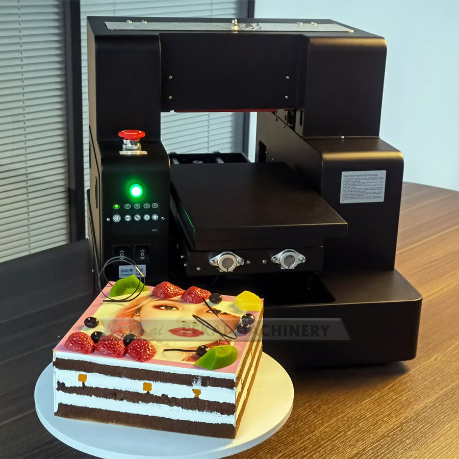 A3/A4 Size Inkjet Printer Edible Food Printer Cake Decorations Food Logo Printing Machine with Macaroon Holder