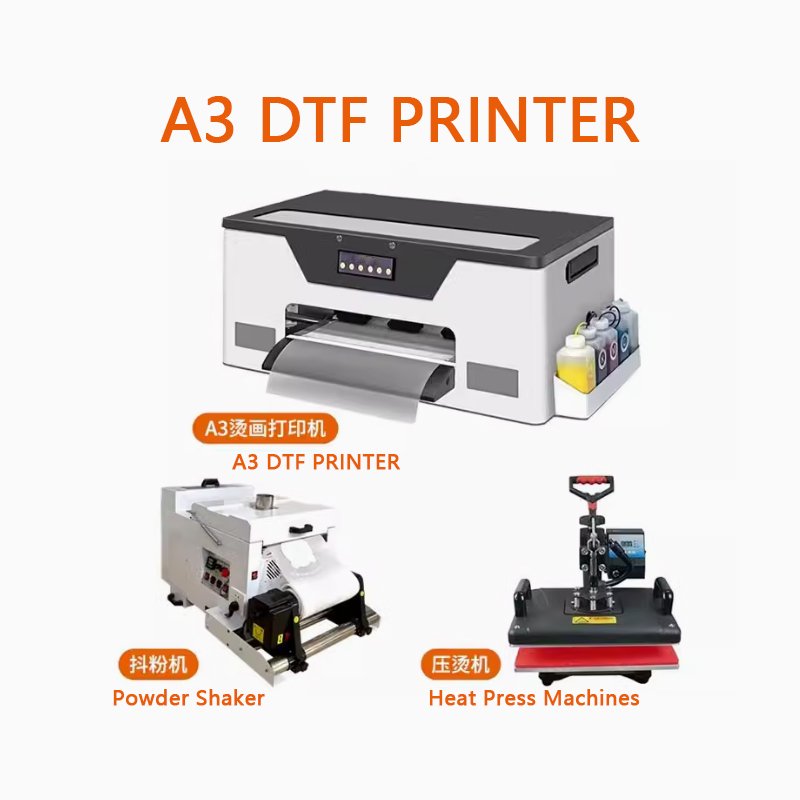Multifunction A3 inkjet printers 30cm Dtf printer printhead with shaker and dryer dtf printer printing machine
