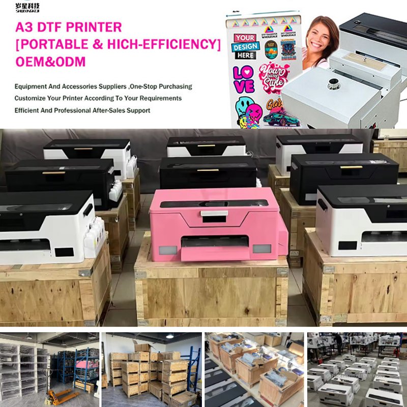 Multifunction A3 inkjet printers 30cm Dtf printer printhead with shaker and dryer dtf printer printing machine