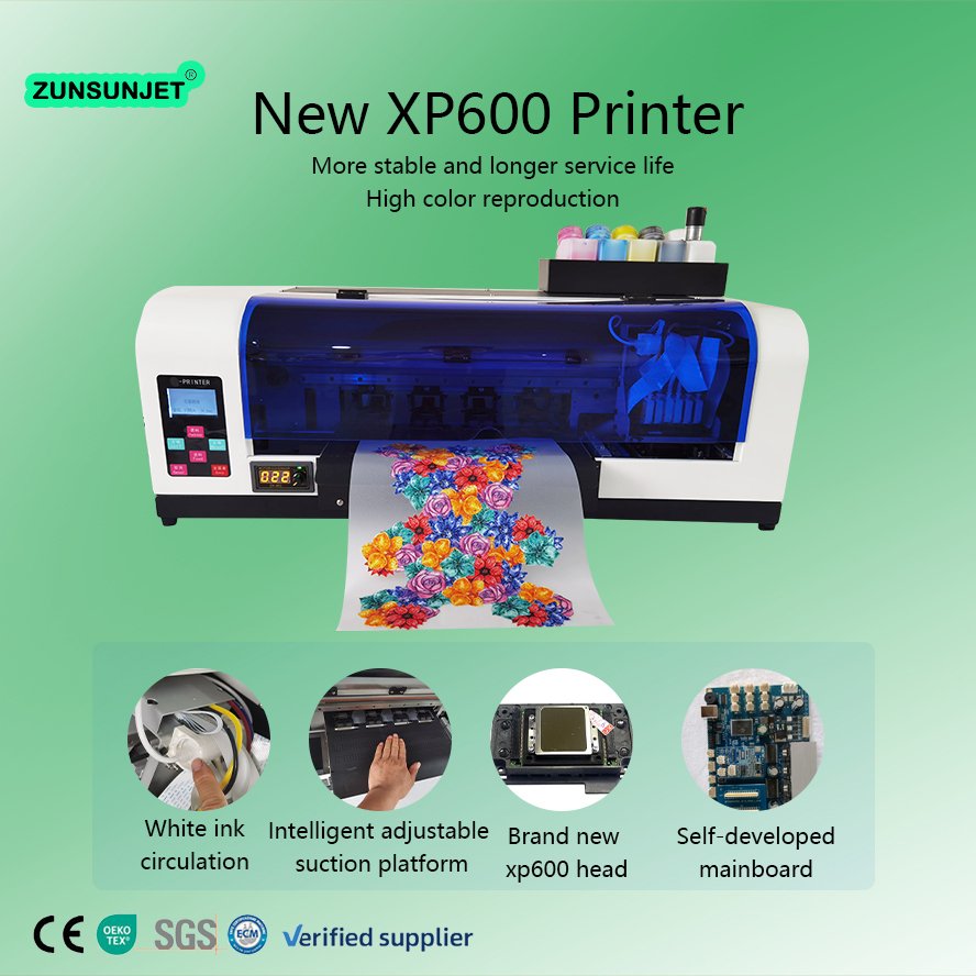 XP600 A3 A3+ 30CM 33cm desktop dtf pet film dryer powder direct to film Semi-automatic dtf a3 Multicolor digital Inkjet Printers
