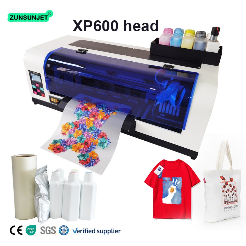 XP600 A3 A3+ 30CM 33cm desktop dtf pet film dryer powder direct to film Semi-automatic dtf a3 Multicolor digital Inkjet Printers