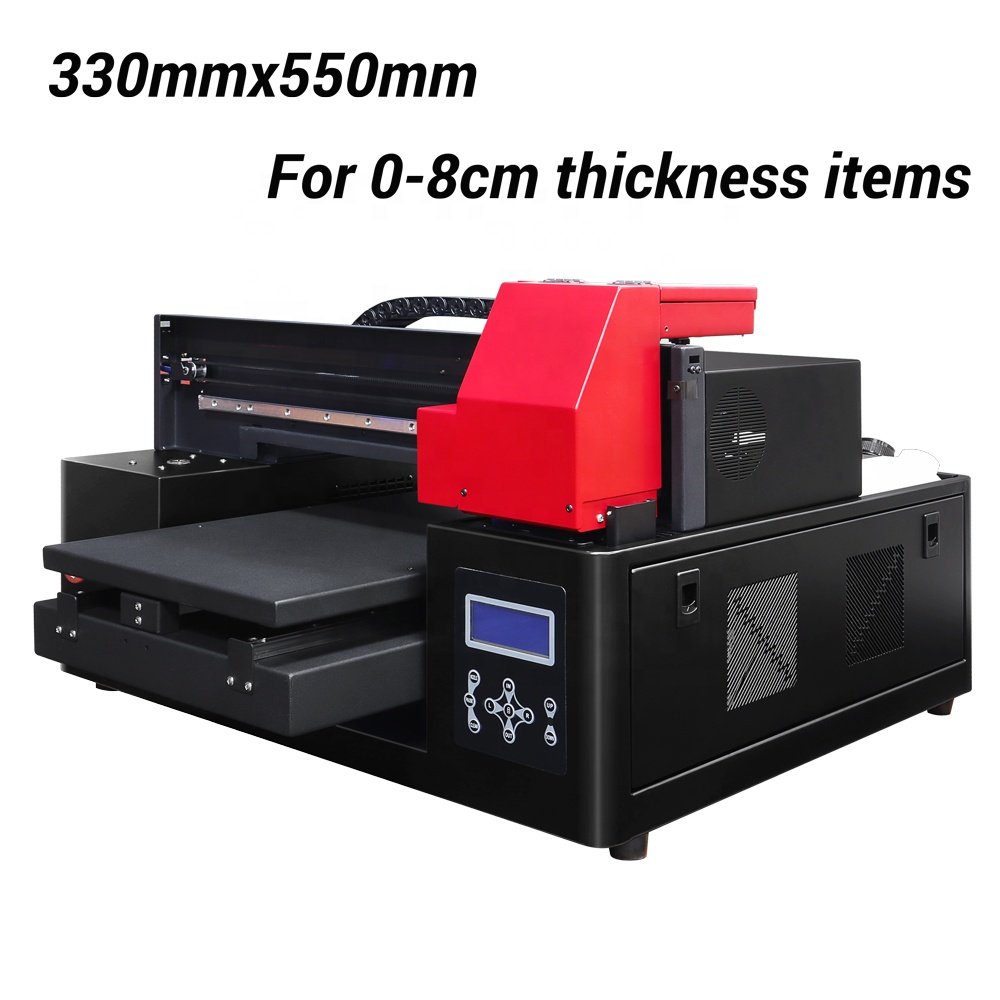 Refinecolor A3 Durable UV Printer for PVC Glass Phone Cases Leather Wood Ceramic & Metal-Multi-Material Label Inkjet Printer
