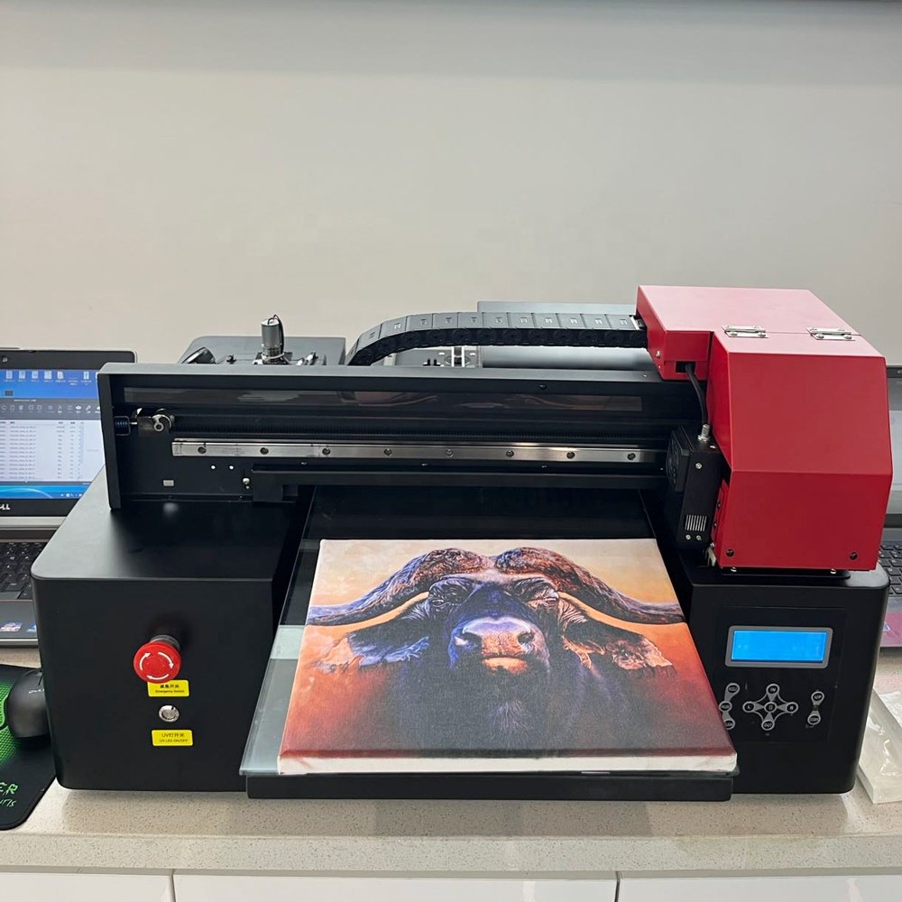 Refinecolor A3 Durable UV Printer for PVC Glass Phone Cases Leather Wood Ceramic & Metal-Multi-Material Label Inkjet Printer