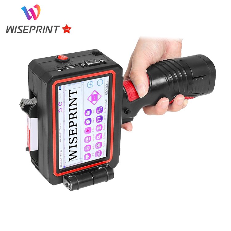 Wiseprint 25.4mm smart portable handheld colour logo carton box label inkjet colour printer machine 600dpi