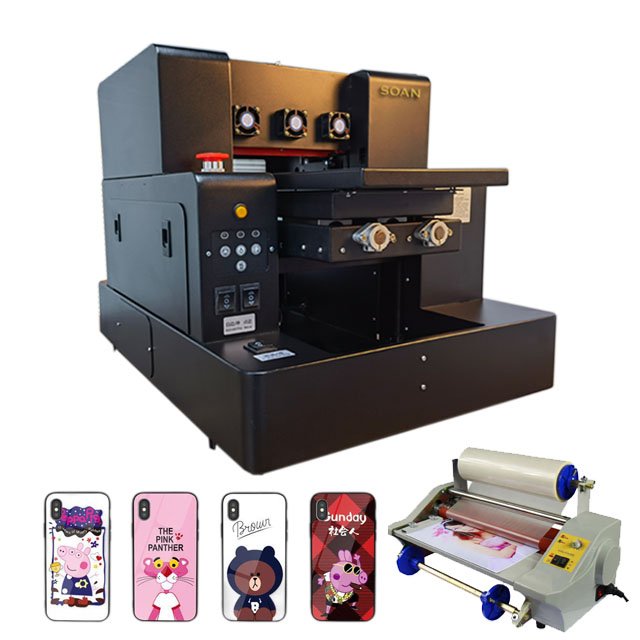 Automatic A3 UV Printer digital Flatbed & Bottle UV DTF Printing DIY Machine small UV Inkjet Printer For Phone Case bottle