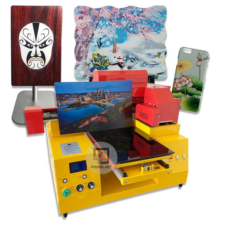 New Arrival 3550 A3 UV Printer Glass Mirror UV Flatbed Printer with Varnish for Wood Glass Bottle A3 UV Printing Machine
