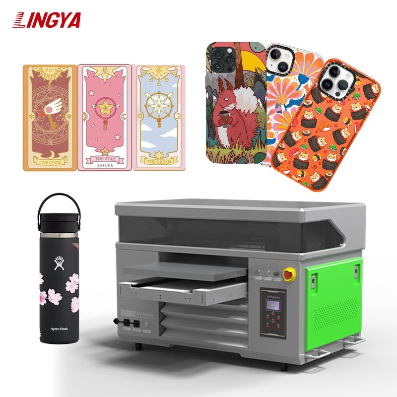 4060UV printer small UV flatbed printer UV DTF roll to roll relief wood texture imitation marble pattern printing inkjet printer