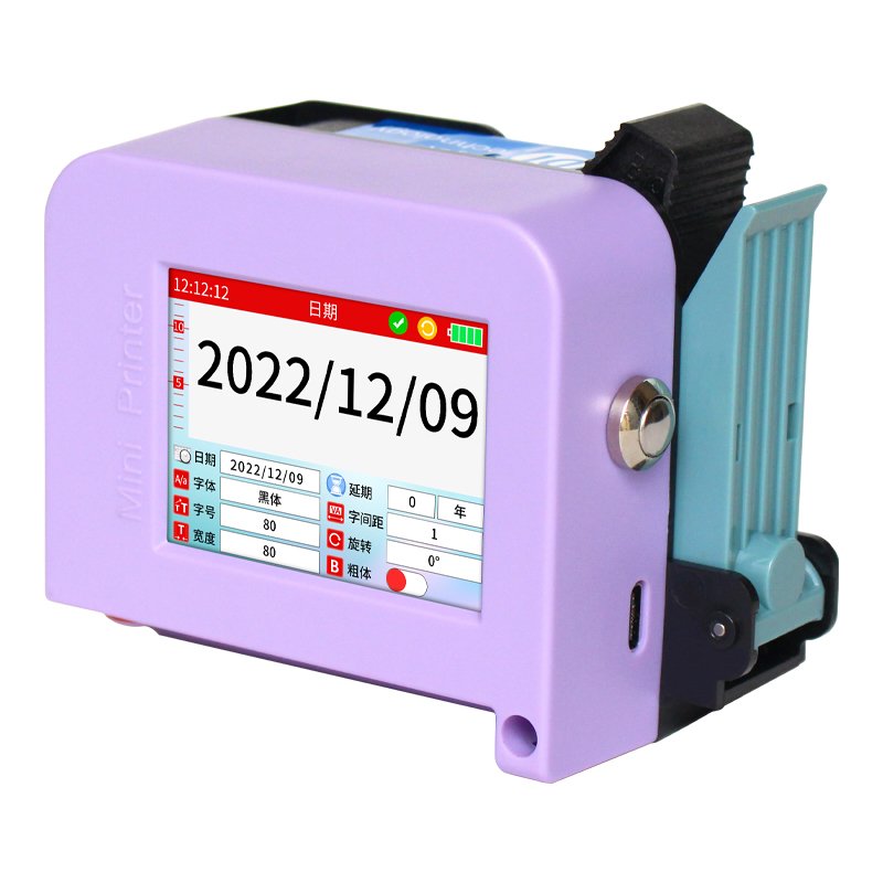 12.7mm Best Selling Mini Printer Production Date Printer ink jet printer For Food Bag Bottle Body