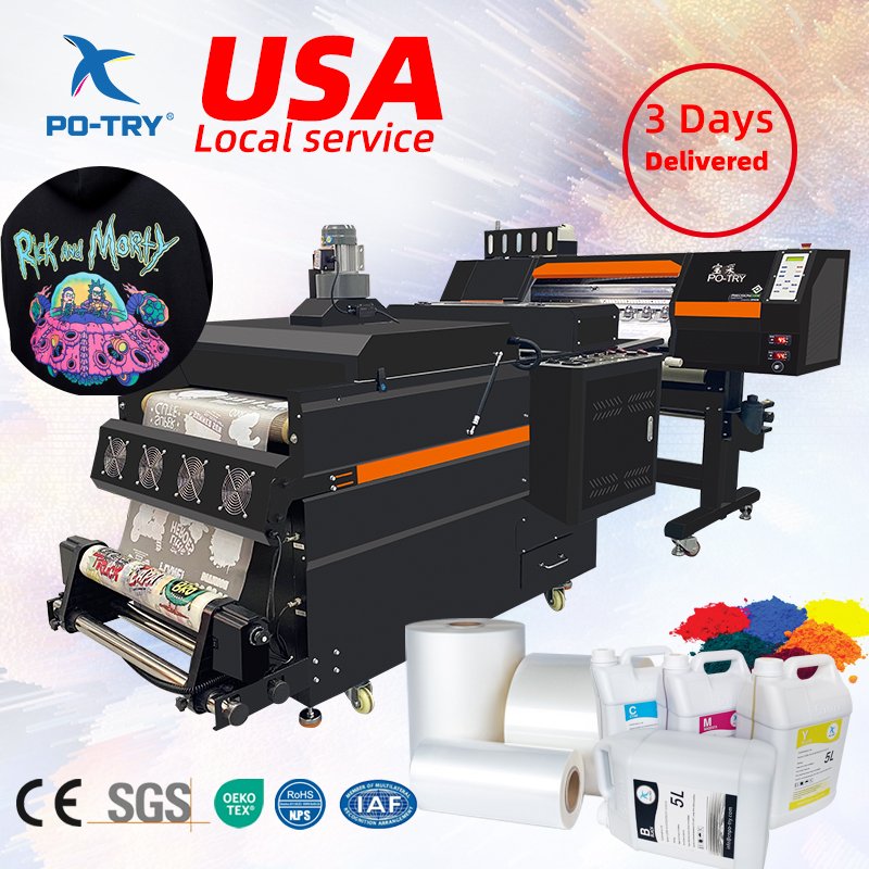 Potry I3200 4 Print Head 2 Printhead Xp600 60cm A4 A3 30cm Direct To Film Inkjet Digital Dtf Printer