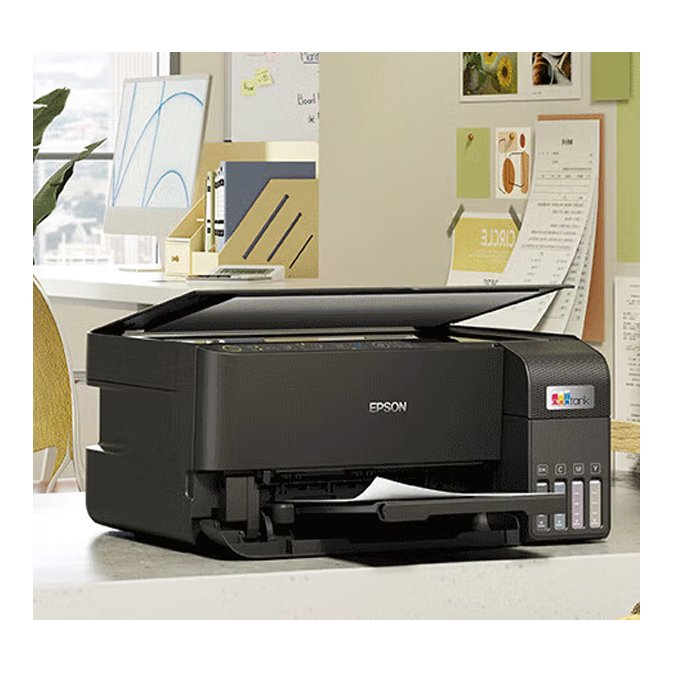 EP SON inkjet printer wireless connection, printing, copying, scanning integrated ink supply chamber L3558 black