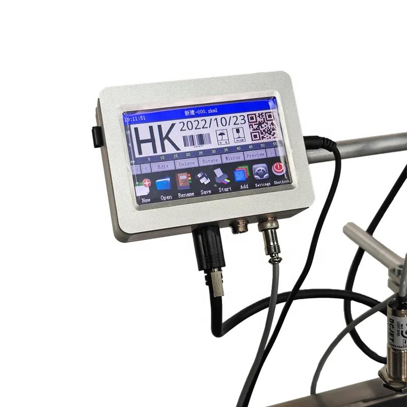 New Batch Code Portable Online Inkjet Printer Printing Machine for Fast Dry Batch Coder Egg Date Expiry Number Date TIJ 25.4MM