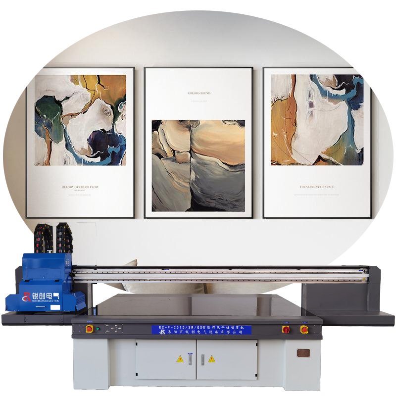 Automatic 2.5m larget format 2513 industrial uv flatbed inkjet printer with Ricoh G5 G6 print heads