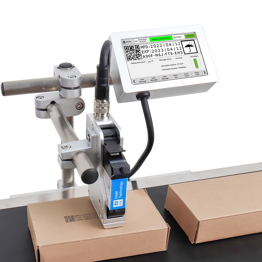 DOCOD T180E ( One Head, encrypted version) Online TIJ Thermal Inkjet Printer TIJ marking machine for expiry date batch number