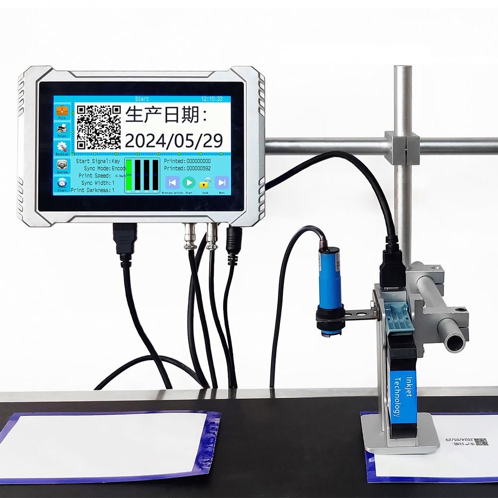 2024 New Design Hot Sale Batch Code Expire Date Handheld Inkjet Printing Machine Smart TIJ Handheld Inkjet Coding Printer