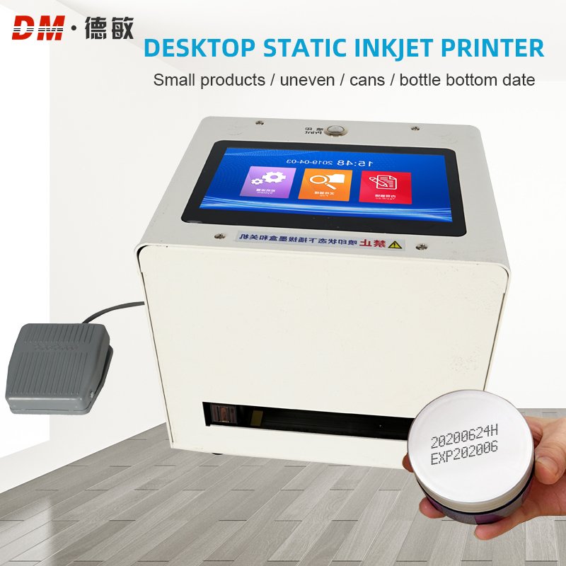 Demin A12 Desktop Dtf Printer For Cans Boxes Qr Code Batch Number Inkjet Printer Production Date Printing For Bottle Caps