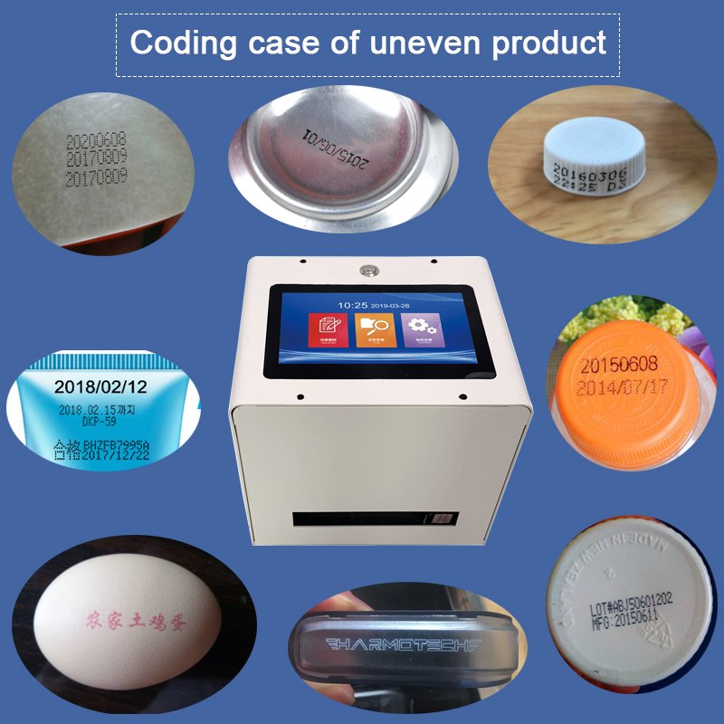 Demin A12 Desktop Dtf Printer For Cans Boxes Qr Code Batch Number Inkjet Printer Production Date Printing For Bottle Caps
