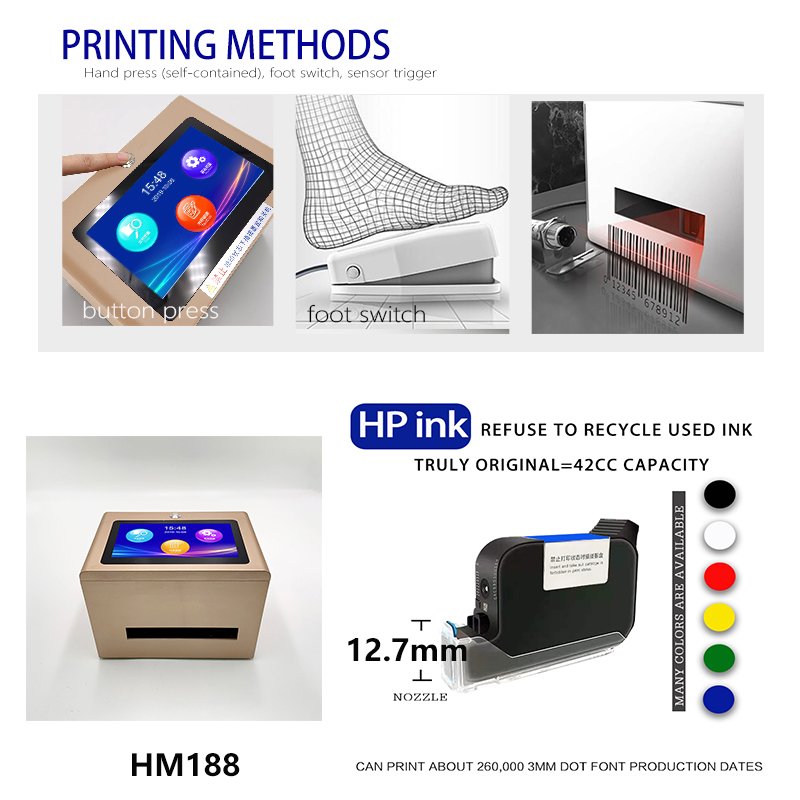 12.7mm Wholesale Small products Flatbed Arc Cosmetic Bottle bottom Expiry Date Batch Coding Inkjet Printers Printing Machine