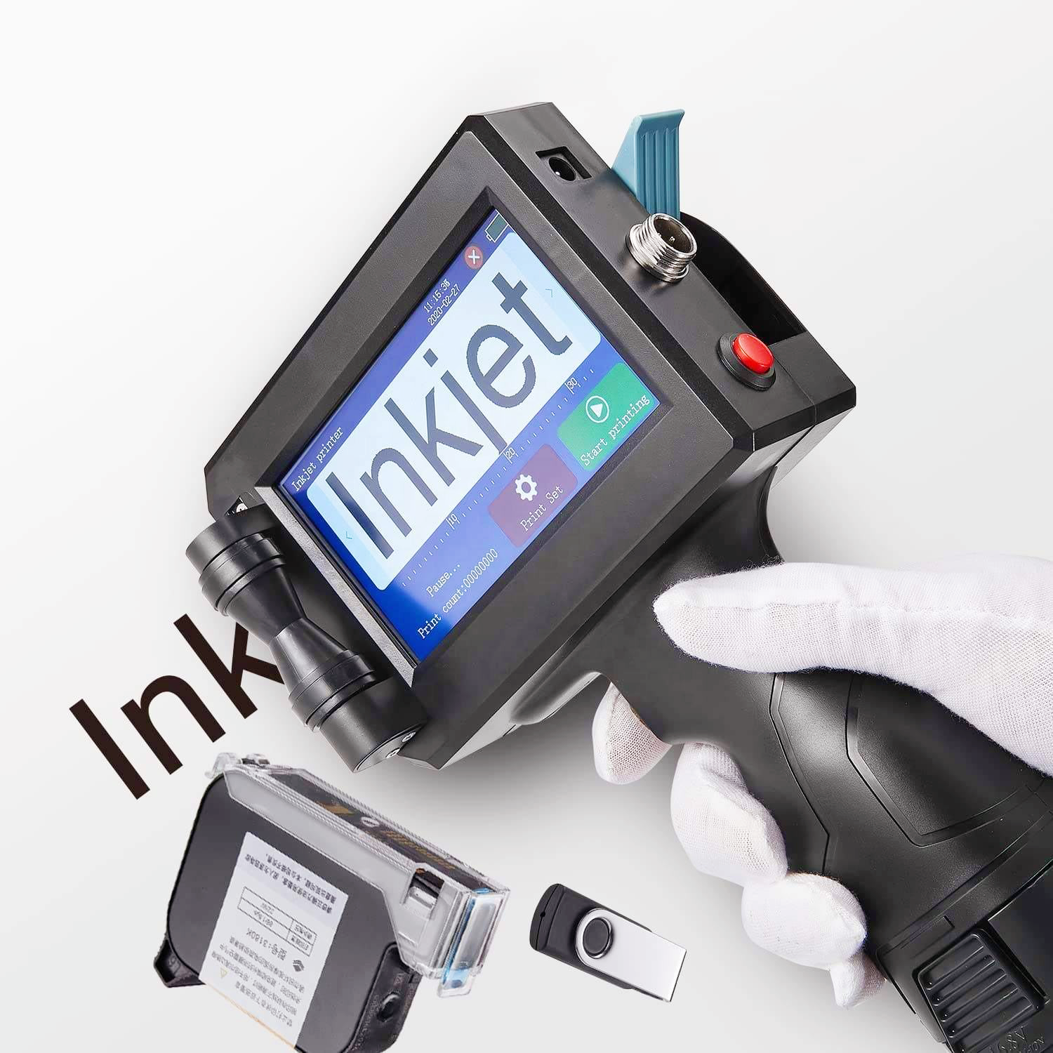 2024 Hand Held Inkjet Printer Machine 600Dpi For Plastic Bottles