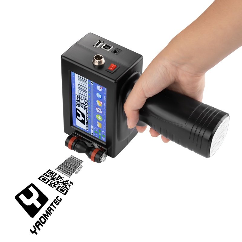 YAOMATEC 12.7MM Smart Ink Jet Marker Printer Color Logo Printing Gun Machines Handheld Printer for Plastic