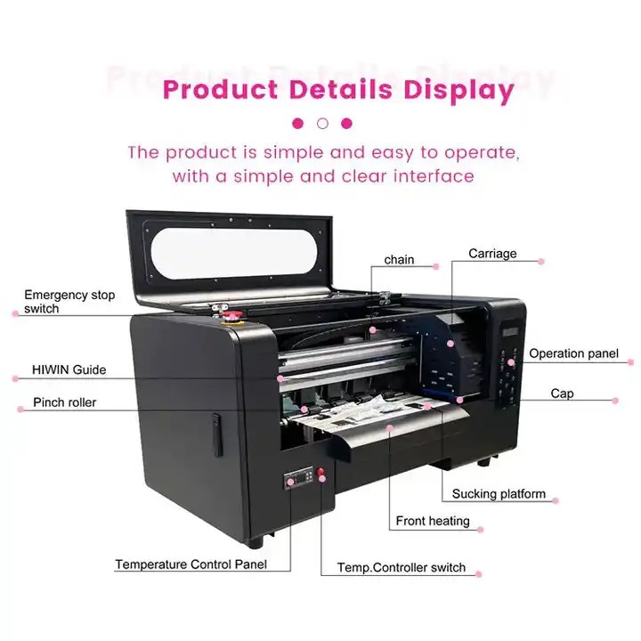 2024 new product Visual-Tex xp600 a3 dtf inkjet printer and shaker system for garment shops
