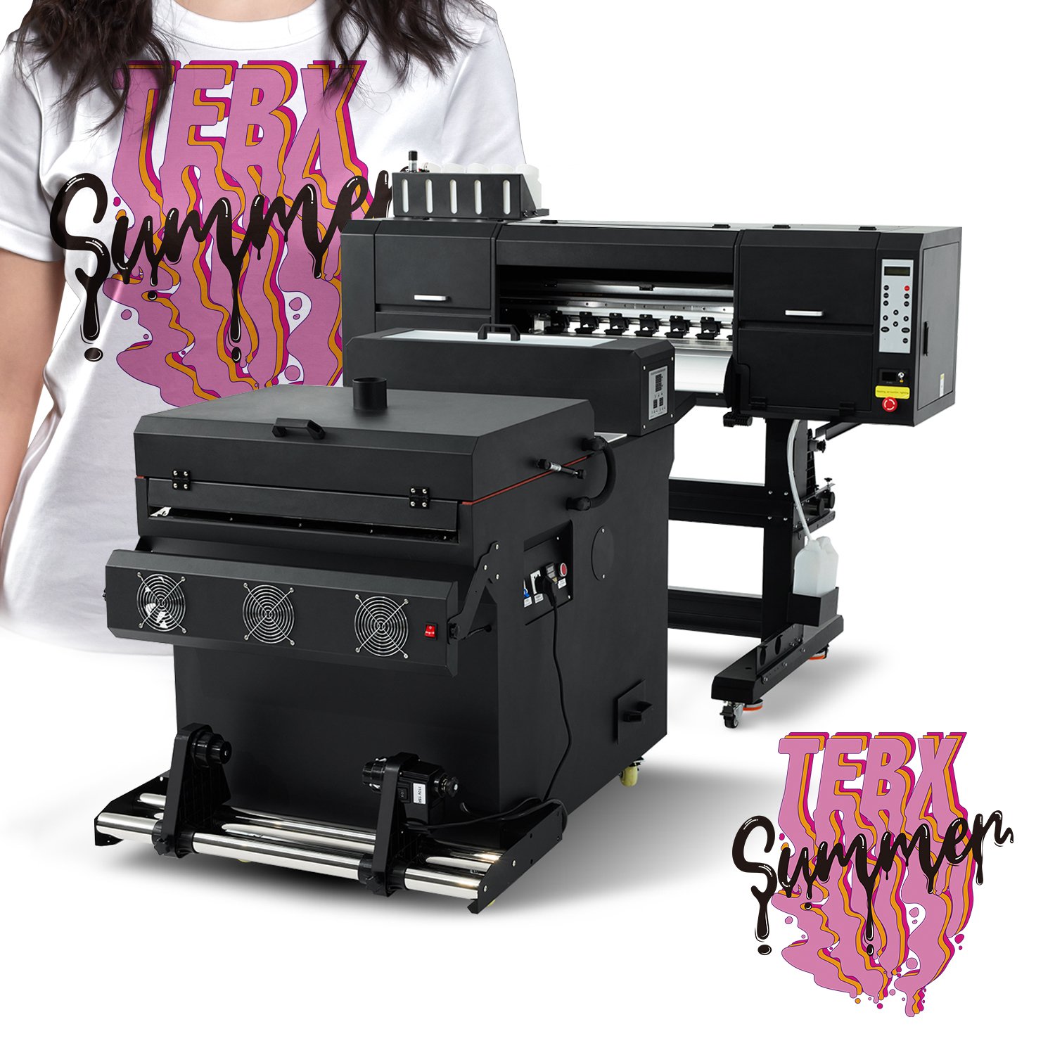 Andemes high speed 24inch 60cm dtf printer 2 head 4 head I3200 xp600 CYMKW dtf printer high densiyu resolution