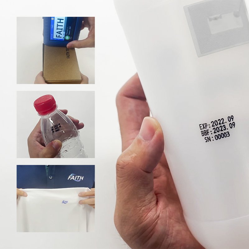 Faith small handheld printer 12.7MM bar code expiry date coding machine portable mini inkjet printer with logo