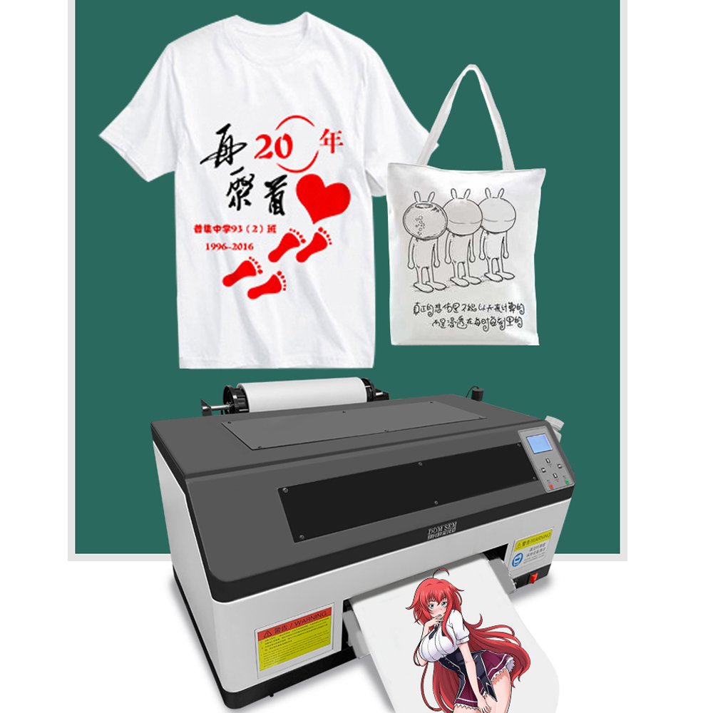 Domsem Digital A3 Pet Film T-shirt printing Textile Machine Dtf Print Pet Film Printer 30cm width Dtf Printers With Xp600 Head