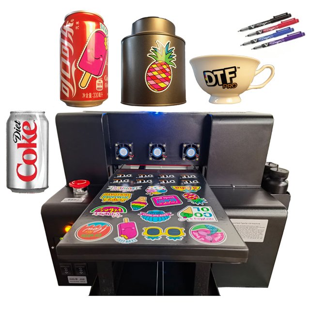 A3 A4 UV Printer Machine Automatic UV DTF Printer Film Printing Machine Glass Bottle Mug Phone Case UV Sticker Printer