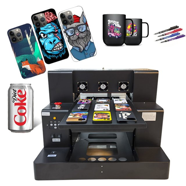 A3 A4 UV Printer Machine Automatic UV DTF Printer Film Printing Machine Glass Bottle Mug Phone Case UV Sticker Printer