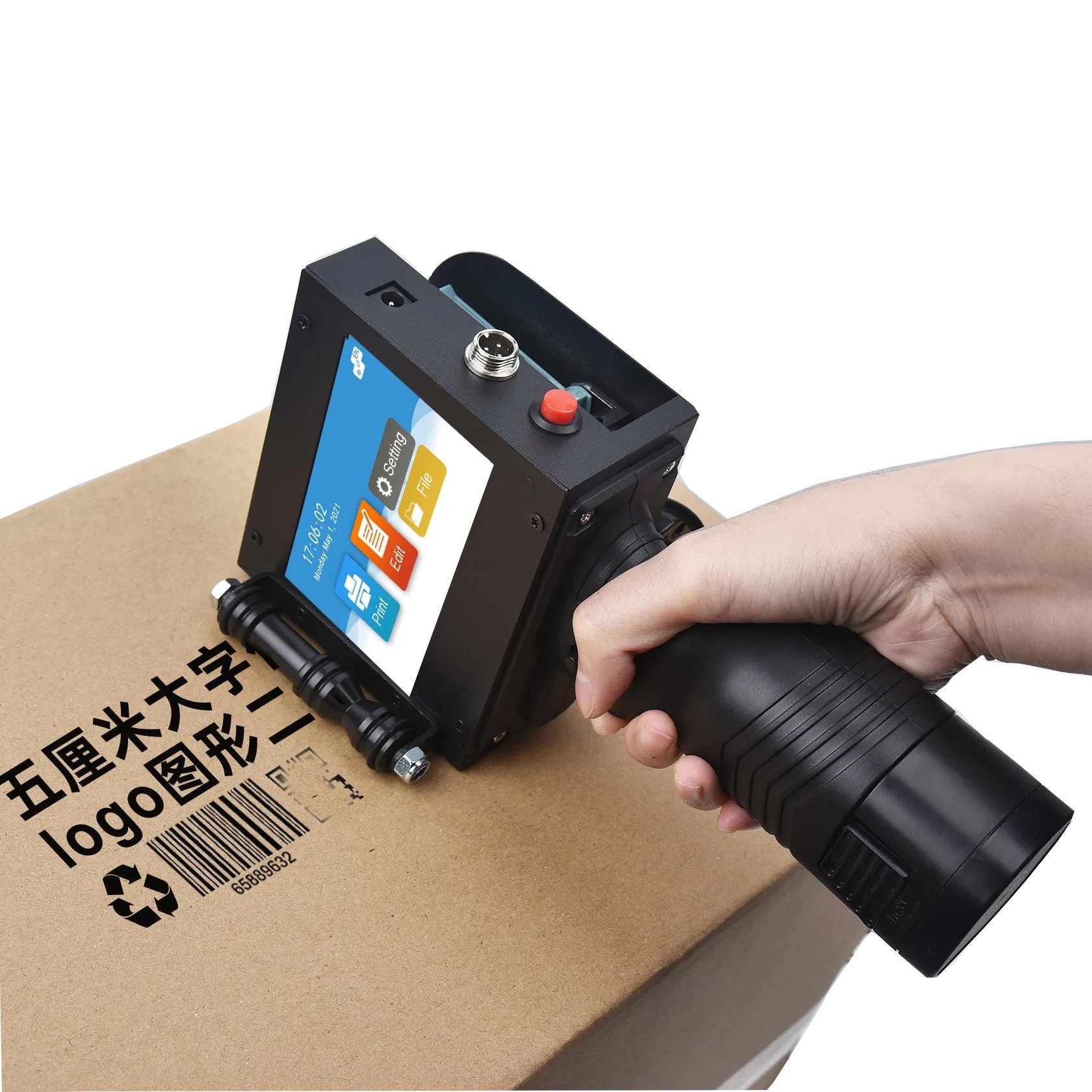 TIJ Handheld Inkjet Printer Gun 2-25.4mm Font Size Adjustable Date Logo Clothing Tube Printer Metal Plastic Printing Machine