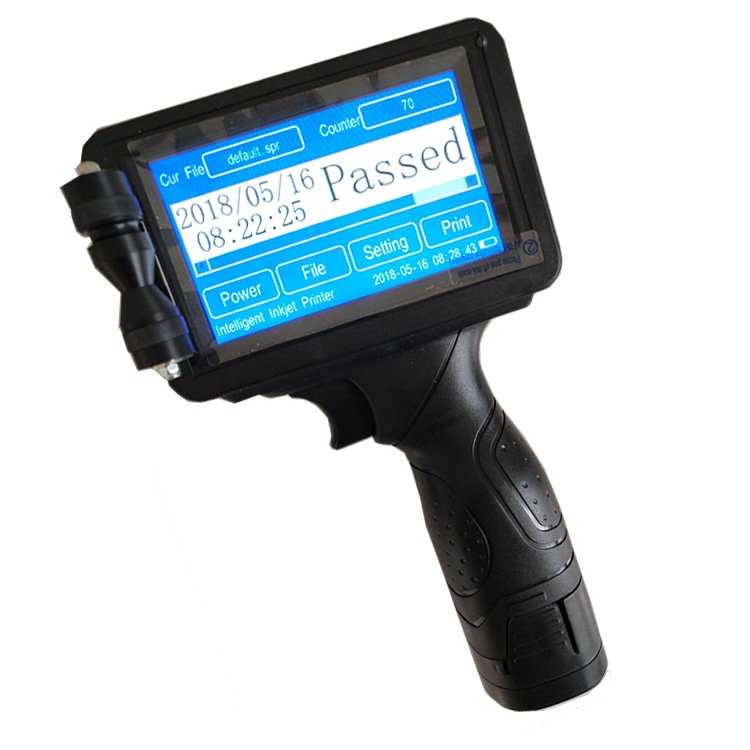 Factory directly supply ink handheld digital inkjet printer for printing of production date plastic glass pipe metal