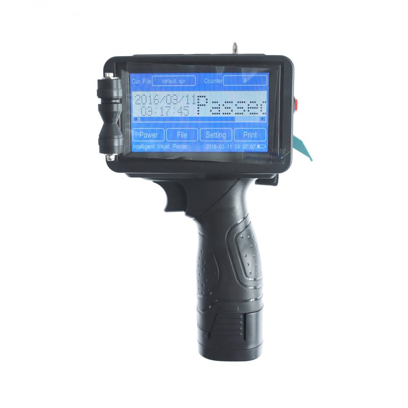 Factory directly supply ink handheld digital inkjet printer for printing of production date plastic glass pipe metal