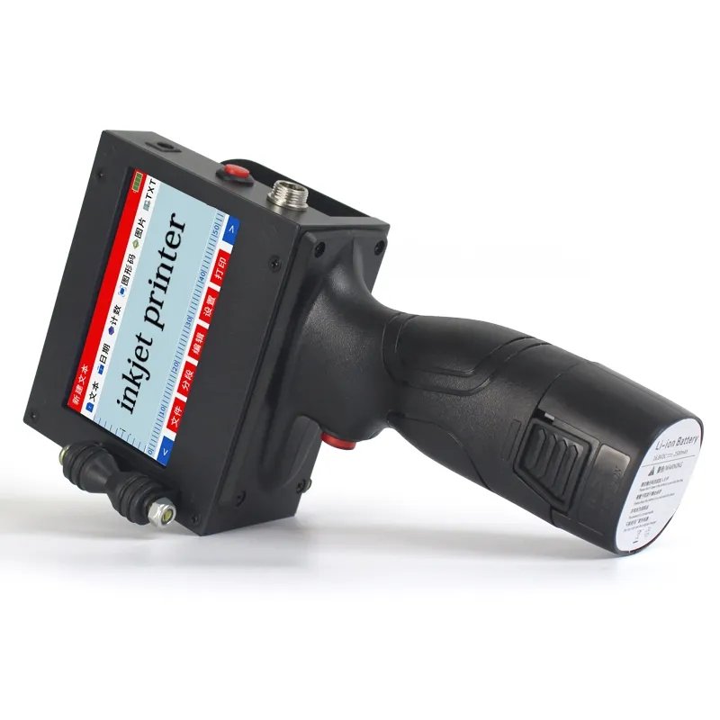 12.7mm Height Newest Industrial Expiry Date Handheld Inkjet Printer For Plastic Bags Bottle