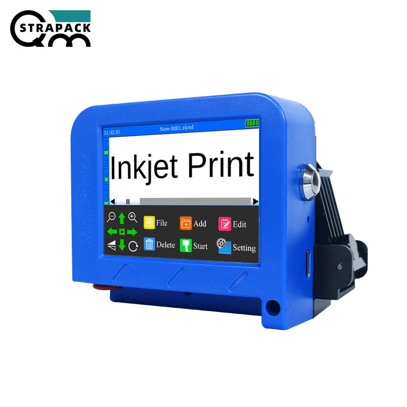 Mini Inkjet Printer for Glass Bottles Multifunctional Fast Dry Ink Manual Grade with Motor for Home Use Retail Condition New