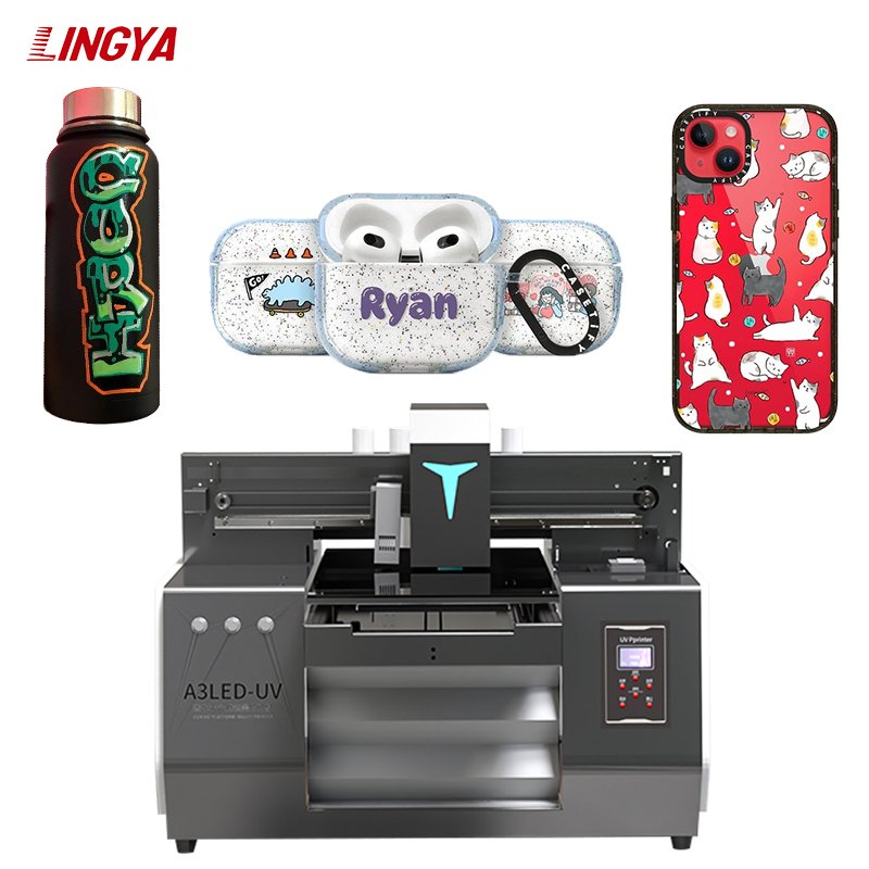 A3 UV printer, pen, mug, wooden products, UV flatbed printer with automatic height measurement, 3050UV printer
