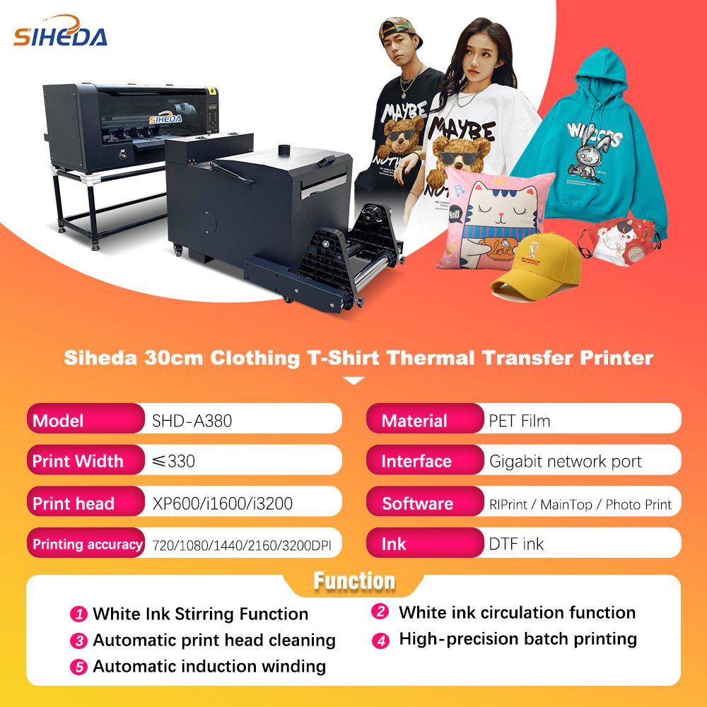 T-Shirt Printing White Ink Pet Film L1800 Dtf Printer A3 Printer With Consumables