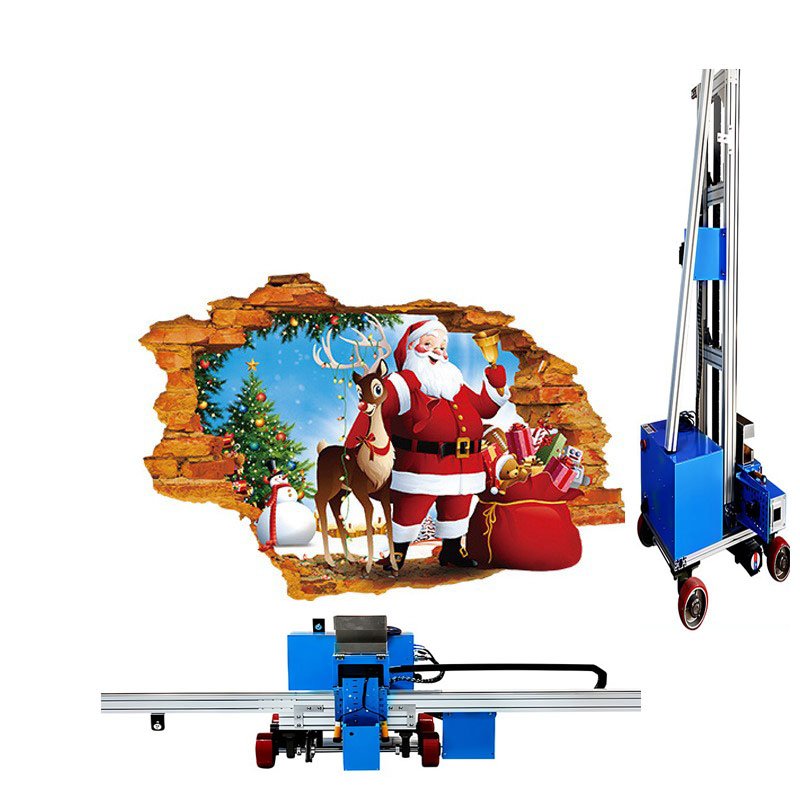 Vertical Wall Painting Machine Outdoor and indoor ground printing machine HD precision 3D TV background wall printer