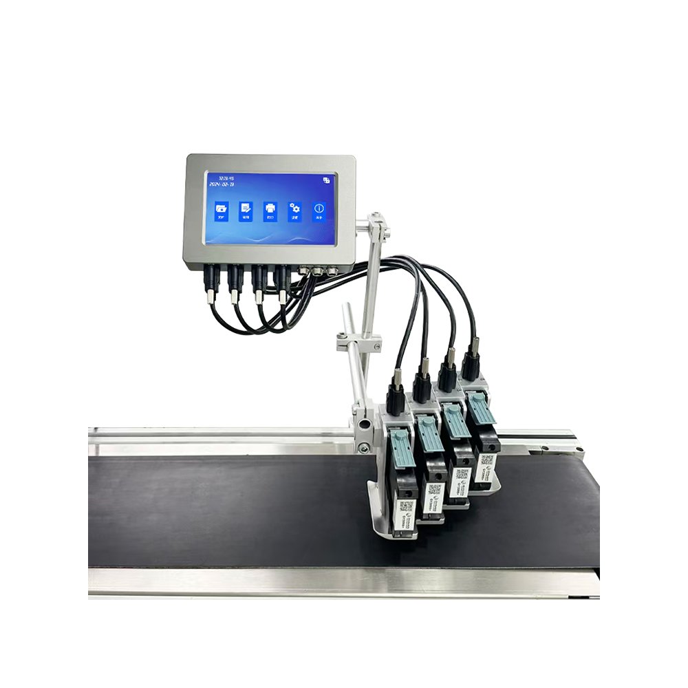 Industrial grade assembly line large screen eight nozzle high-speed TIJ inkjet batch code printer, online inkjet printer