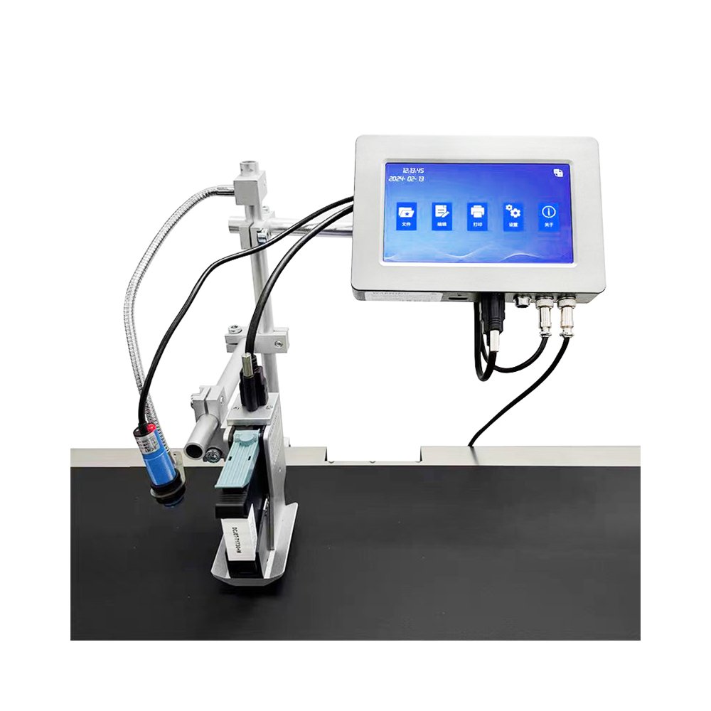 Industrial grade assembly line large screen eight nozzle high-speed TIJ inkjet batch code printer, online inkjet printer