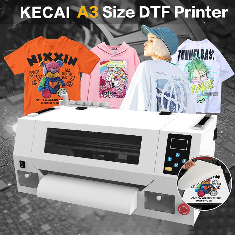 desktop Inkjet printer A3 30CM packaging printer Custom clothing Thermal transfer printheads DTF printer